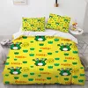 Bedding Sets Lovely Green Frog Duvet Cover Set Baby Alpaca Bed Linen Horse Soft With Pillowcase For Girls Kids Gift Bedroom Decor