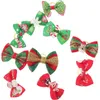 Hundekleidung 10 PCs Haarzubehör Bogen Hunde Mädchen Dekor Weihnachts Haustiere Pflegepolyester Weihnachtsmas klein