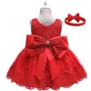 Childrens Wedding Druhna Sukienka Princess Sukienka bez rękawów dziecięca sukienki z krawędzi na dziewczynę Custome Baby Custome 240403