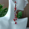 Kolczyki stadnonowe Eleganckie kolczyki rubinowe na sprzedaż Naturalne i prawdziwe 925 srebrne srebrne kobiety rocznica kobiet