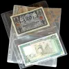 Альбомы 20 карманов на страницу 10.pcs/lot банкноты страница бумага Paper Money Прозрачный альбом Banknote Paper Money Poste Post Suard