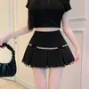 Jupes ezgaga mini femmes bowknot kace patchwork haute taille culottes printemps été sweet élégant jupe plissée sexy