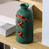 Vases Resin Vase Sutured Pattern Mini Flower Pot Hydroponic For Flowers Dried Arrangement Bottle Decor Home