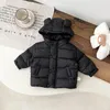 Down Coat Korean Baby Boys Girls White Duck Waterproof Warm Children's Jacket Fashion Hooded Infant Winter Long vadderade kläder