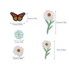 Party Decoration 39pcs Flower Iron-On Embroidery Patch Sunflower Cute Sewing Applique Clothes Large Color Decorative Clothing Diy