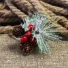 Decorative Flowers Artificial Plants Fake Pine Needle For DIY Christmas Wreaths Wedding Decoration Simulation Snowflake Needles Picks