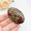 Massage Stones Rocks Natural Dragon Blood Stone Hot Compress Masage Palm Crystal Energy Reiki Guérison Poliotage Toy Decoration Home Decoration Ellipse Gift 240403