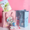 Bolsas portátiles de dibujos animados lindas bolsas de matrícula para estudiante lienzo de lona estuche de lápiz suministros de la escuela suministros de almacenamiento bolsas para niñas para niñas