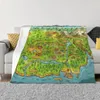 Couvertures Stardew Valley Carte Flannel Summer Multi-fonction Légère Blanche à lancer mince légère pour le canapé de maison