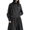 Chemises robes masculines umi mao dark top top femme asymétrique design de lampe coréenne à manches longues