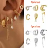 Boucles d'oreilles crmya or flow drop clip STUS MORGULES D'OREILLE POUR FEMMES Classic Piercing CZ Zircon Boucles d'oreilles pour femmes Set 2022 Bijoux tendance