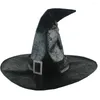 Berets Creative Party Props Cosplay Costume Comple Ceargear Halloween Hat Witch Pu Leather Wizard