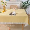 Masa bezi püskül keten pamuk dikdörtgen masa örtüsü Kore oda dekor haritası havlu düğün yemek mutfak masası kapağı