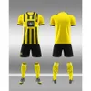 Soccer Men's Track Spraypits 22-23+T Yellow Club Football Jersey Equipo de entrenamiento para adultos