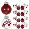 Figurines décoratines Decoration Tree suspendue décorations de Noël 6 cm 24 pièces Transparent Balls Pendants (or)