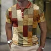 Polos da uomo Waffle Maliola maglietta per waffle Business Polo Fashion Patchwork Casual Color Block Short Maniche