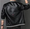 Giacche da uomo primaverili personalizzati per la giacca in pelle personalizzate maniche lunghe motociclette retryle selvatiche bomber cappotti da abbigliamento da esterno da uomo si taglia 5xl6xl