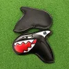 Clubes Design de tubarões fofos com acessórios de golfe numéricos, para motoristas Hybrids Putter Golf Club Cabeça Conjunto de capa, 9pcs Golf Iron Headcover