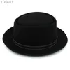 Wide Brim Hats Bucket Womens Wool Classic Pork Pie Hat Vintage Fedora Trilby Sunhat Street Style Party Travel Outdoor Size US 7 1/4 UK L yq240403