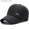 Ball Caps Ball Caps Winter Mens Hat Middle-Aged And Elderly Baseball Cap Warm With Earflaps Fleece Inside WindproofQ240403