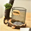 Decorative Objects & Figurines My Neighbor Totoro Resin Craft Desktop Student Pen Holder Metal Iron Bracket Stationery Accessories Gif Dhmlr