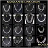 Colliers pendants fl ICE OUT MISSANITE CUBAN CUBAN 2ROWS 6MM 9MM 1M 925 SOLID SIER LINK MANS HIP HOP Collier Drop Livraison de bijoux P Otdnn