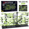 193/343 / 488pcs Luminal Electric Intelligence Race Run Ball Building Marble Run Roller Coaster Rail Niveau 1-9 Piste Toy