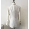 Abiti da donna Blazer High Street Nuovo Blazer Blazer Blazer Metal Bottons Fasci di lana in lana Miscela Abbigliamento Abbigliamento Deliverio Dhlga Dhlga