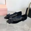 Designers Sandals MlU MlU Shoes kitten heels Luxury Women 3.5 5.5 10.5 CM Low stilettos Wedding Summer Senior Trainers Runway looks Sheepskin lining 35-40