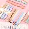 6Pcs Portable Markers Pens Colored Highlighter Pens Fluorescence Color Markers for Planner Calendar DIY Scrapbooking 896C