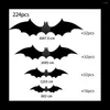 Feestdecoratie 224 stuks Halloween Bat Stickers Home Decor DIY voor muur