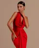 Czerwona syrena wieczorowa sukienki Elegancka kantar V SCIC SACK FORMALNE SUKIETY PROM SUKIENKI SUKIENKI na specjalną okazję z tyłu szacie de soiree
