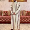 Durable Kaftan Arab Muslim Robe Men Jubba Thobe Long Sleeve Dubai Islamic Ethnic Gown Nightshirts Fashion Loose Casual Clothes 240329