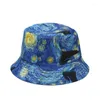 Bérets Coton Graffiti Print Bucket Hat Fisherman Outdoor Travel Travel Sun Cap chapeaux pour hommes et femmes 338