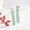 Dangle Earrings Makersland Long For Women Personalized Jewellery Ladies Wholesale Fashion Jewelry Feather Girls