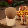 Cuilles jetables Paies 100 PCS Home Goods Kraft Paper Dessert Coupin Container Momening French Fry Solder pour desserts