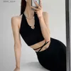 دبابات المرأة Camis heliar v-neck زر أعلى من الخزان المحبوكة أعلى نساء القلب جوفاء قمم y2k الرسن camis strapy sexy Tube Top Women 2024 Summer Y240403