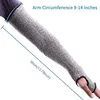 Knäskydd 35 cm nivå 5 HPPE CUT Resistant Arm Sleeve Anti-Puncture Work Protection Cover för män Kvinnor 1 PC