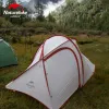 SHÉTRES Naturehike tente Hiby Series Camping Tent 34 PERSONNES EXTÉRIEUR 20D SILICONE TEST Double couche 4 Saison Ultralight Family Tent