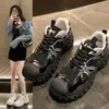 Casual Shoes Dad's Female 2024 Spring Big Head Ugly Cute Versatile Sports Thick Sole Mountaineering
