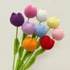 Fleurs décoratives Crochet Bouquet Fleur | Crochet Tulip |Fleurs tricotées à la main |Fleurs | Fleurs faites à la main | Cadeau de maman | Crochet Knitt