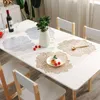 Tapetes de mesa elegantes resistentes ao calor, elegante forma de coral placemat para jantar em casa de decoração de férias