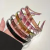 Neue trendige Sonnenbrillen Rahmenform Acrylhaarbänder für Frauen Zahnstirnband Anti-Rutschhaar-Reifen Mode Haarzubehör Accessoires