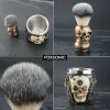 Brush FOXSONIC Skull Head Shaving Brush Set Hair Shaving Brush Kit for Men Barber Salon Beard Shaving Set