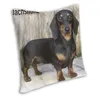 Kudde söt Dachshund Dog Throw Case Decoration Sausage Wiener Badger Dogs Cover 40x40cm Pillowcover för vardagsrum