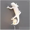 Table Lamps Resin Lizard Night Light Nordic Living Room Bedroom For Modern Animal Chameleon Lamp Ambient Hallway Wandlamp Drop Delive Dhkkj