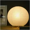 Lampes de table Lanterne en papier Lantern Lampe Nordic Bedroom Bedside Night Light Decorations Home Creative Lamptable Drop Livrot Dhwmw