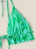 Kobiety stroju kąpielowego 2024 Nowe seksowne bikini kobiety Ruffles pomarańczowy krawat barwnik krawata do mikro kąpieli brazylijski kostium kąpieli strojów kąpielowych w talii