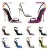 Talage de craquelles matériel femme tomlies fordlies sandales orteils chaussures concepteur pointuy nue chaussures femme verrouillage et clés élégant metal stiletto marque robe de fête