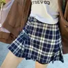 Urban Sexy Dresses Brandy Plaid Skirts Women Pleated Short Skirt A Line Kawaii Sexy Girls Belt Skirt Button Adjust Brand Women Mini Skirts 2443